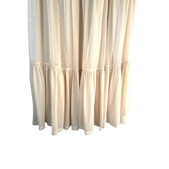 2/$30 ZARA XS Beige Tiered Dainty Midi Skirt Polyester & Elastane - Picture 11 of 14